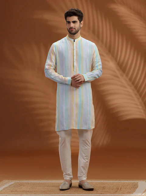 White Printed Kurta