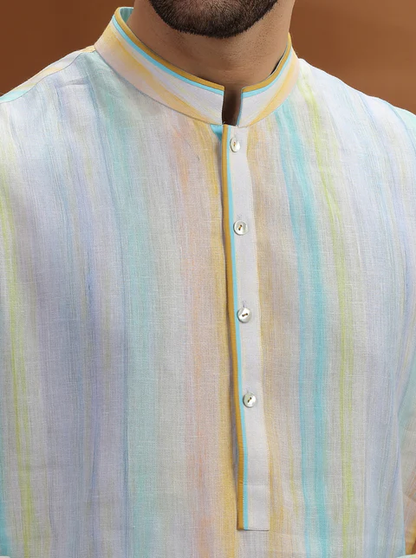 White Printed Kurta