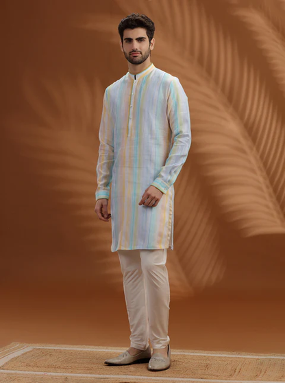 White Printed Kurta