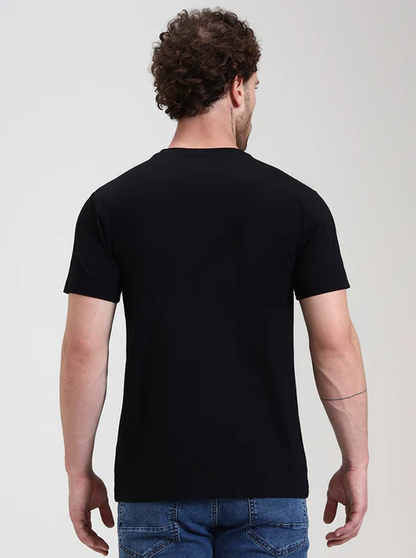 Black Solid Slim Fit T-Shirt