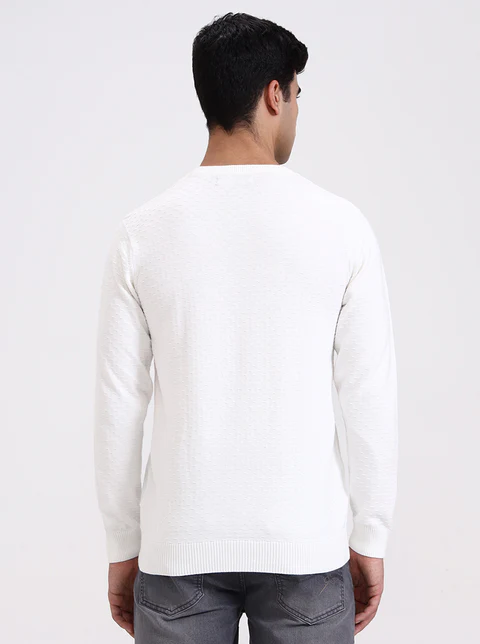 White Checked Tailored Fit T-Shirt