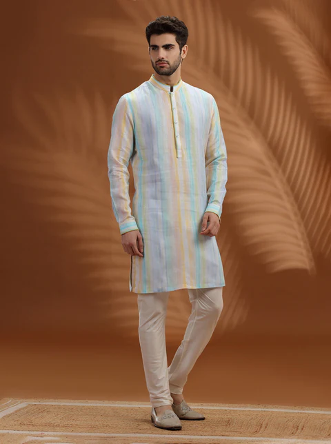 White Printed Kurta