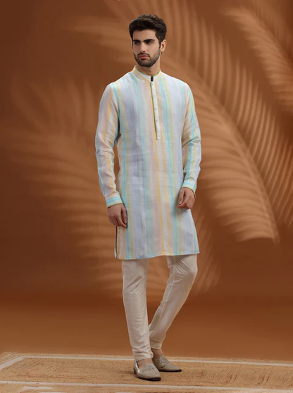 White Printed Kurta